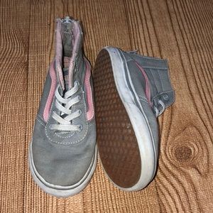 Pink and Gray Vans size 10